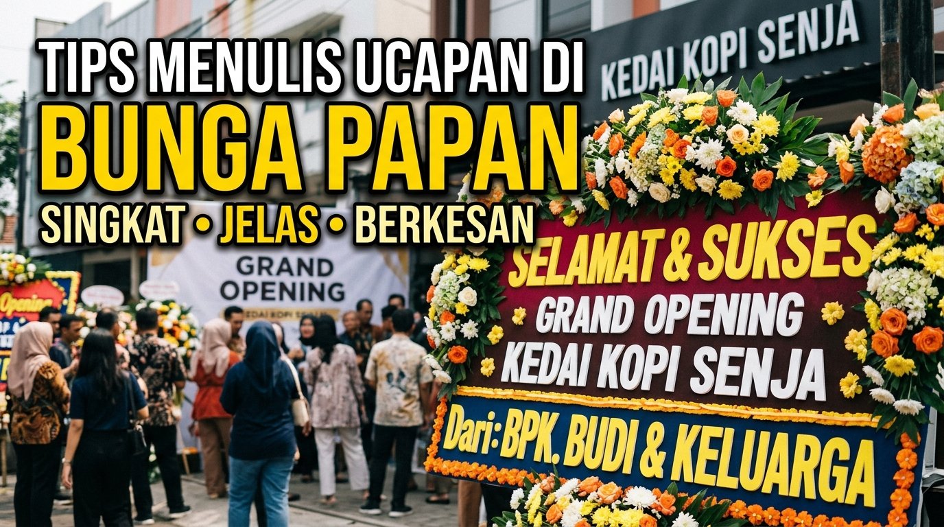 Tips Menulis Ucapan di Bunga Papan agar Singkat, Jelas, dan Berkesan