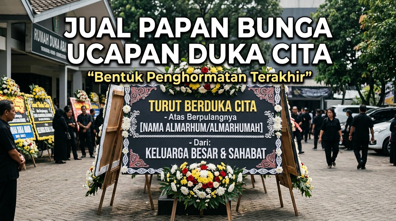 Jual Papan Bunga Ucapan Duka Cita untuk Bentuk Penghormatan Terakhir