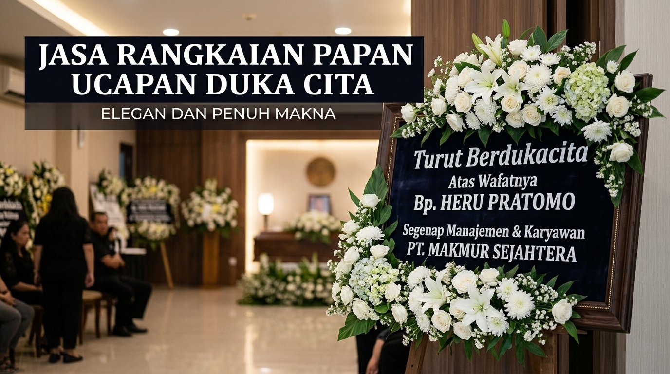 Jasa Rangkaian Papan Bunga Ucapan Duka Cita yang Elegan dan Penuh Makna
